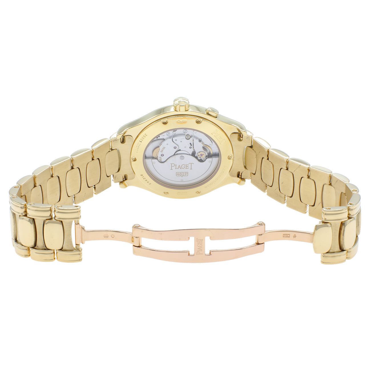 Exclusive Piaget 18K Yellow Gold Citea GMT Dual Time 26021 — Top View
