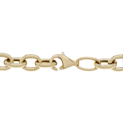 Exclusive 18K Yellow Gold Rolo Bracelet — Side View