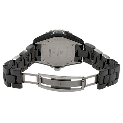 Exclusive Chanel Black Ceramic J12 Mademoiselle Automatic H5242 — Top View