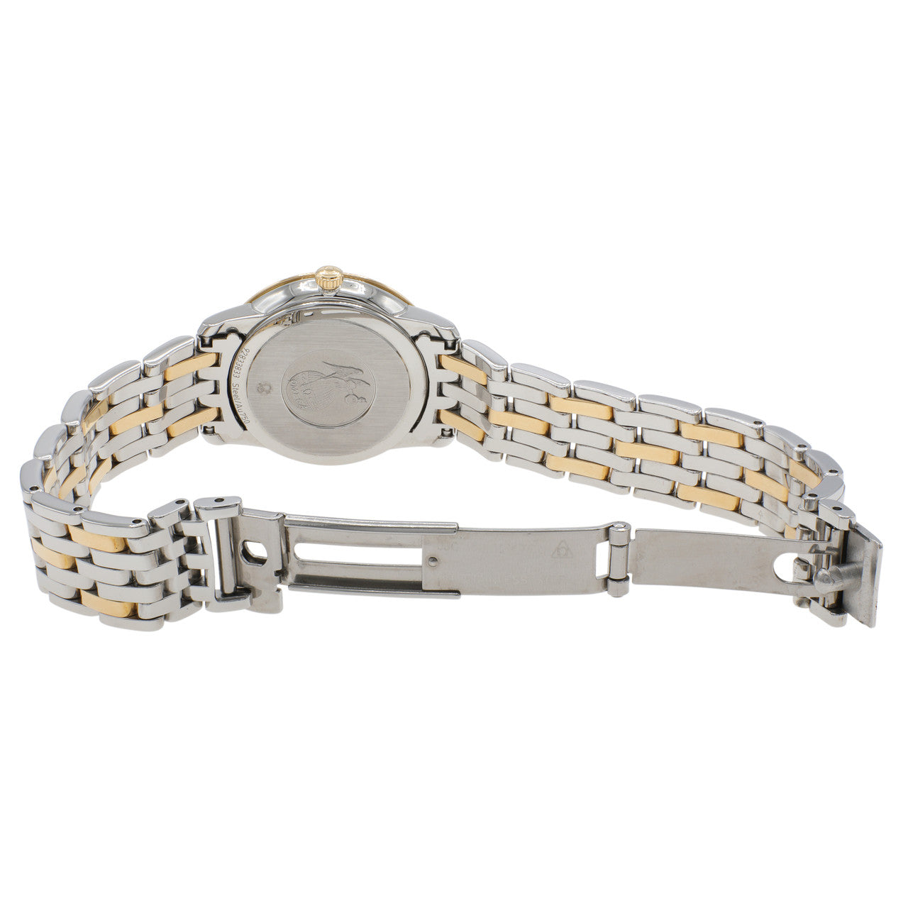 Exclusive Omega Stainless Steel 18K Yellow Gold De Ville Prestige Quartz 424.20.27.60.58.004 — Top View