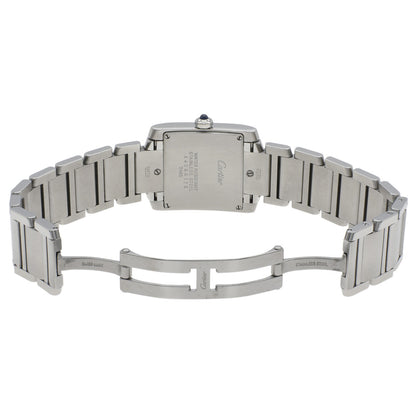 Exclusive Cartier Stainless Steel Tank Francaise 2465 — Top View