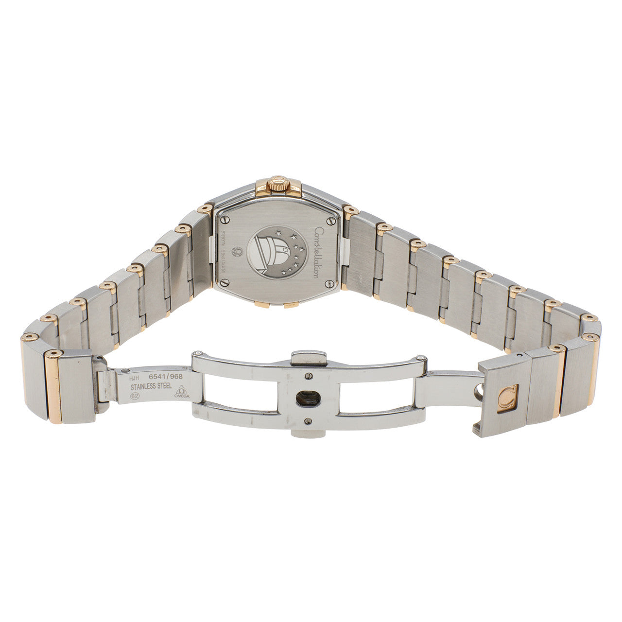 Exclusive Omega Stainless Steel 18K Rose Gold Constellation 123.20.24.60.53.001 — Top View