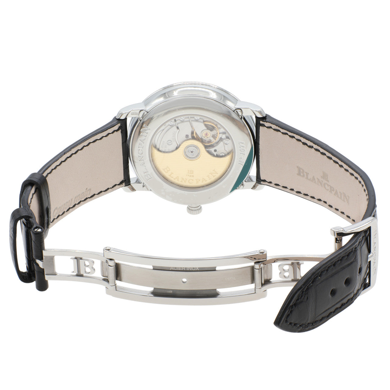 Exclusive Blancpain Stainless Steel Villeret Quantieme Complet 6654a-1127-55b — Detail View