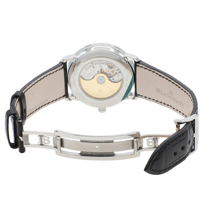 Exclusive Blancpain Stainless Steel Villeret Quantieme Complet 6654a-1127-55b — Detail View
