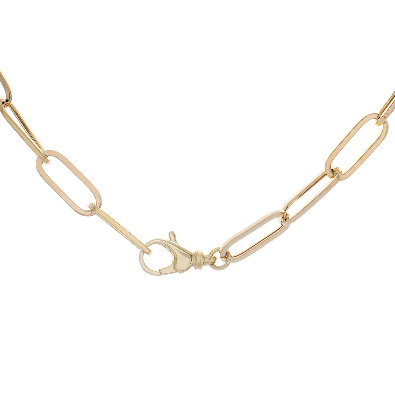Exclusive 14K Rose Gold Link Chain Necklace — Side View