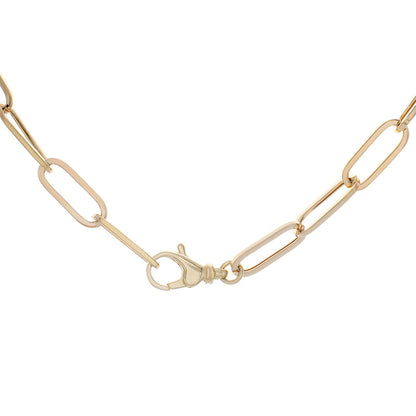 Exclusive 14K Rose Gold Link Chain Necklace — Side View