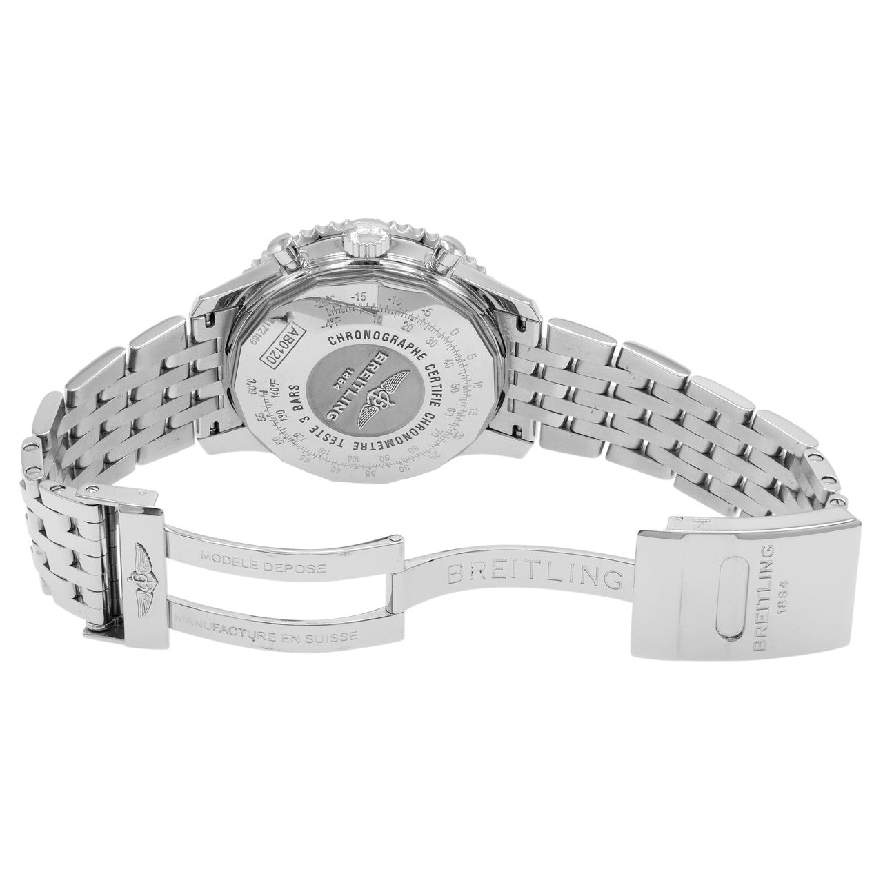 Exclusive Breitling Stainless Steel Navitimer 01 AB012012/BB01 — Top View