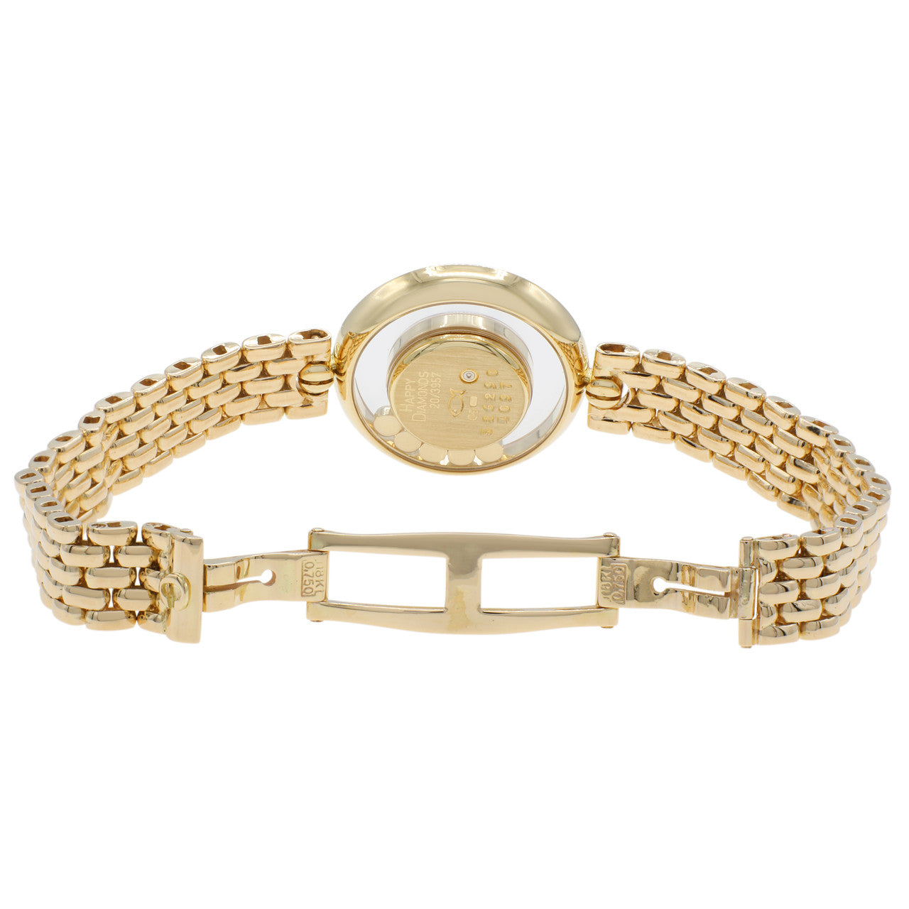 Exclusive Chopard 18K Yellow Gold Happy Diamond  Watch — Top View