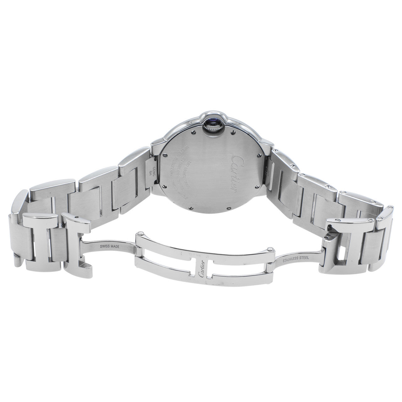 Exclusive Cartier Stainless Steel Ballon Bleu 36mm Quartz  W69011Z4 — Top View