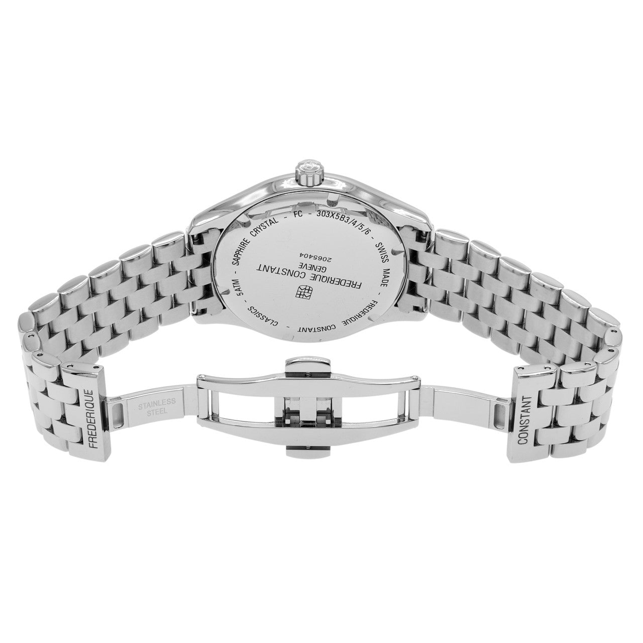 Exclusive Frederique Constant Stainless Steel Classics Index FC-303NB5B6 — Top View