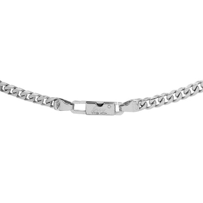 Exclusive 18K White Gold Curb Link Chain Necklace — Back View