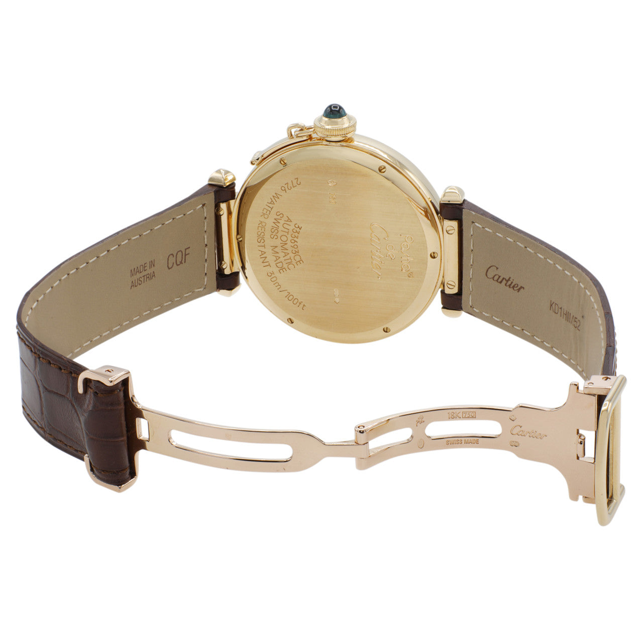 Exclusive Cartier 18K Yellow Gold Pasha 42mm W3019551 — Top View