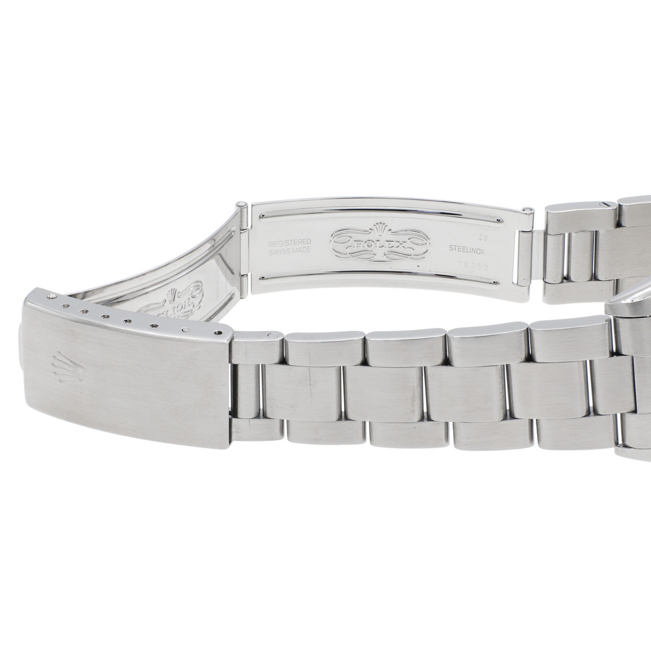Exclusive Rolex Stainless Steel White Gold Oyster Perpetual 31 67514 — Detail View