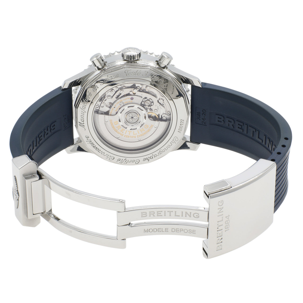 Exclusive Breitling Stainless Steel Navitimer B01 Chronograph AB0127 — Top View