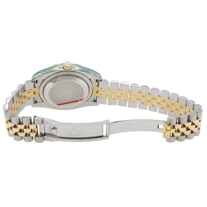 Exclusive Rolex 18K Yellow Gold Stainless Steel Diamond Datejust 36 116243 — Top View