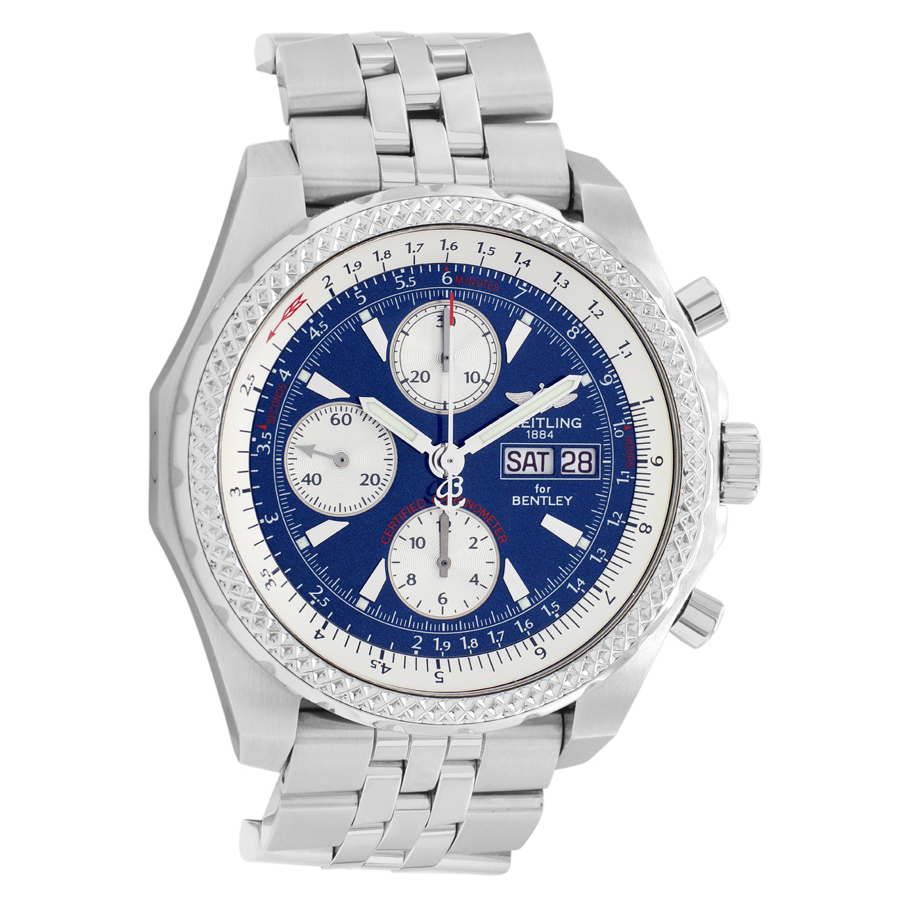 Exclusive Breitling Stainless Steel Bentley GT A1336313/C649 — Front View