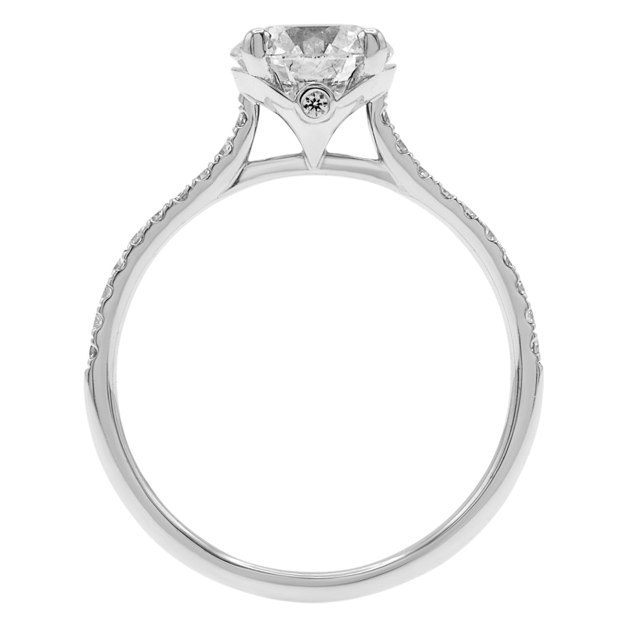 Exclusive 18K White Gold 1.52 Carat Diamond Ring — 6.25 — Side View