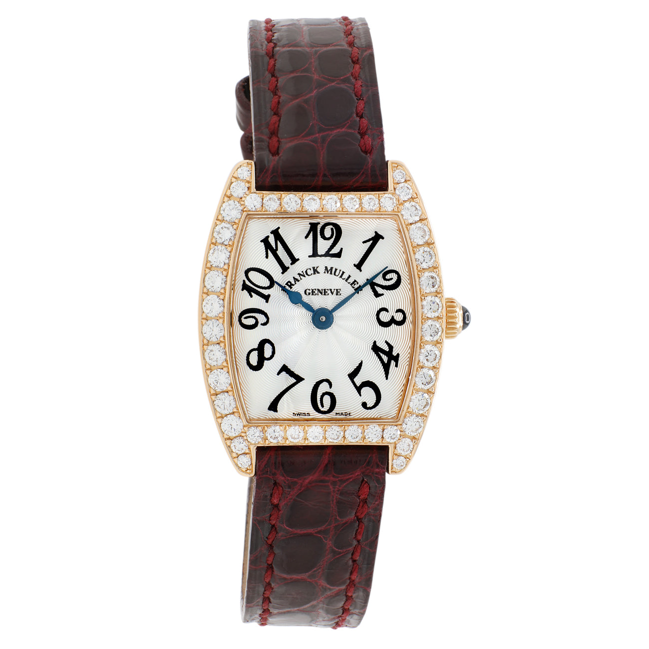Exclusive Franck Muller 18K Rose Gold Diamond Cintree Curvex 2251 QZ DP — Front View
