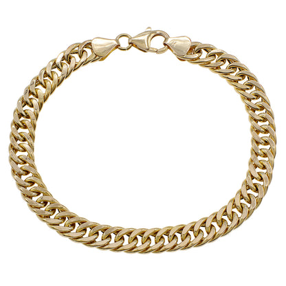 Exclusive 18K Yellow Gold Curb Link Bracelet — Front View