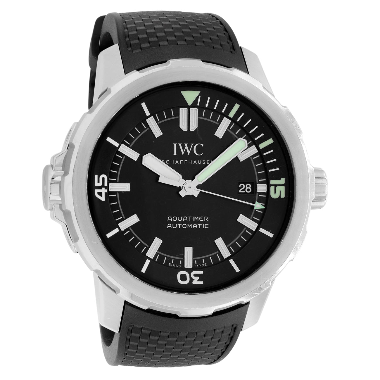 Exclusive IWC Stainless Steel Aquatimer Automatic IW329001 — Front View