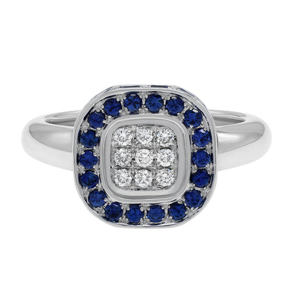 Exclusive 18K White Gold 1.72 Carat Sapphire Ring — 4.75 — Front View