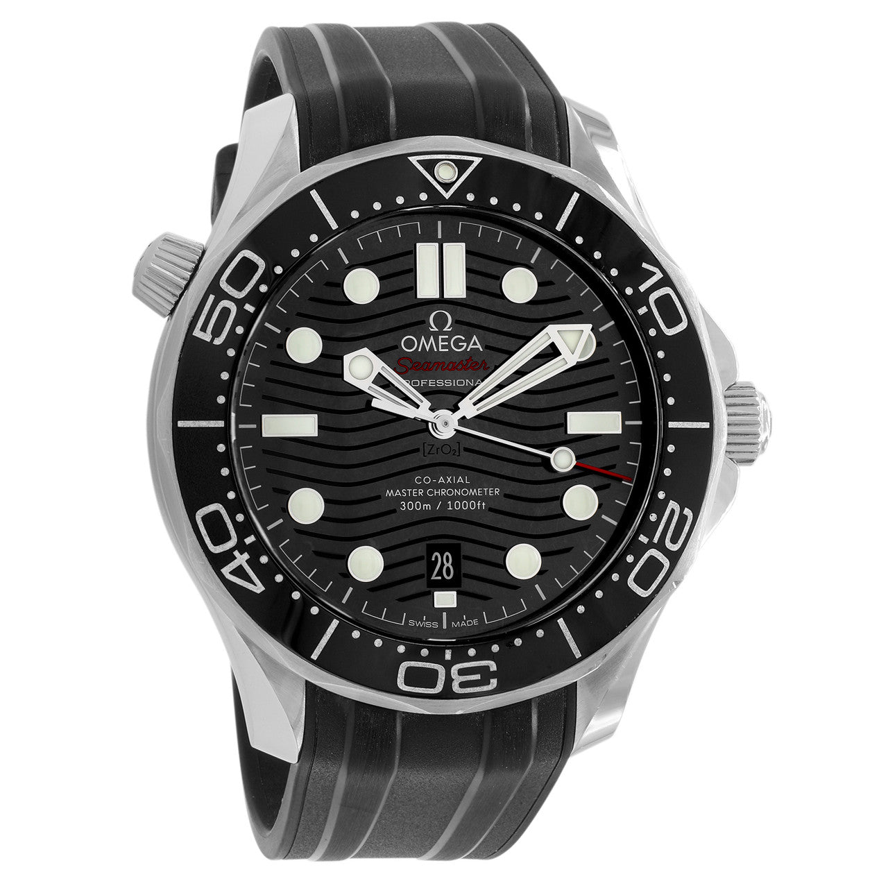 Exclusive Omega Stainless Steel Seamaster Diver 300M 210.32.42.20.01.001 — Front View