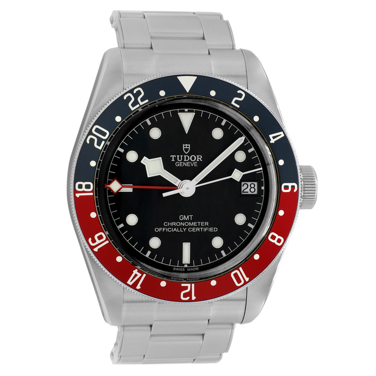 Exclusive Tudor Stainless Steel Black Bay GMT 79830RB — Front View