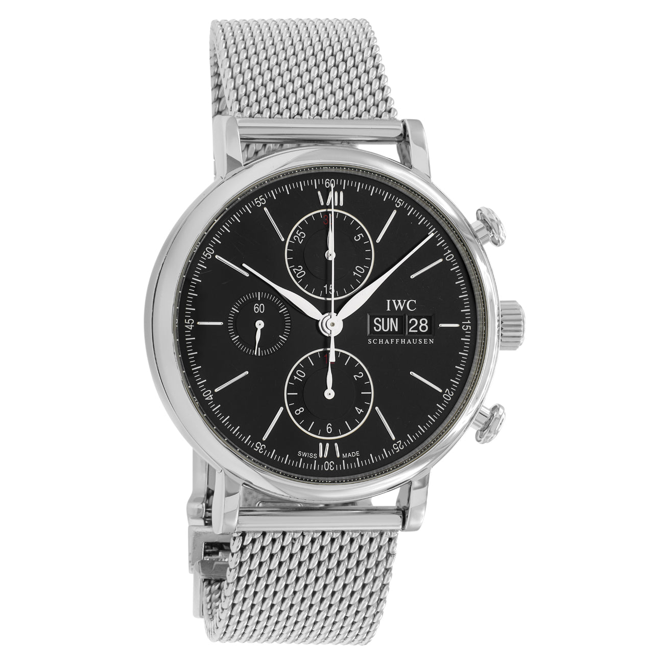 Exclusive IWC Stainless Steel Portofino Chronograph IW391010 — Front View