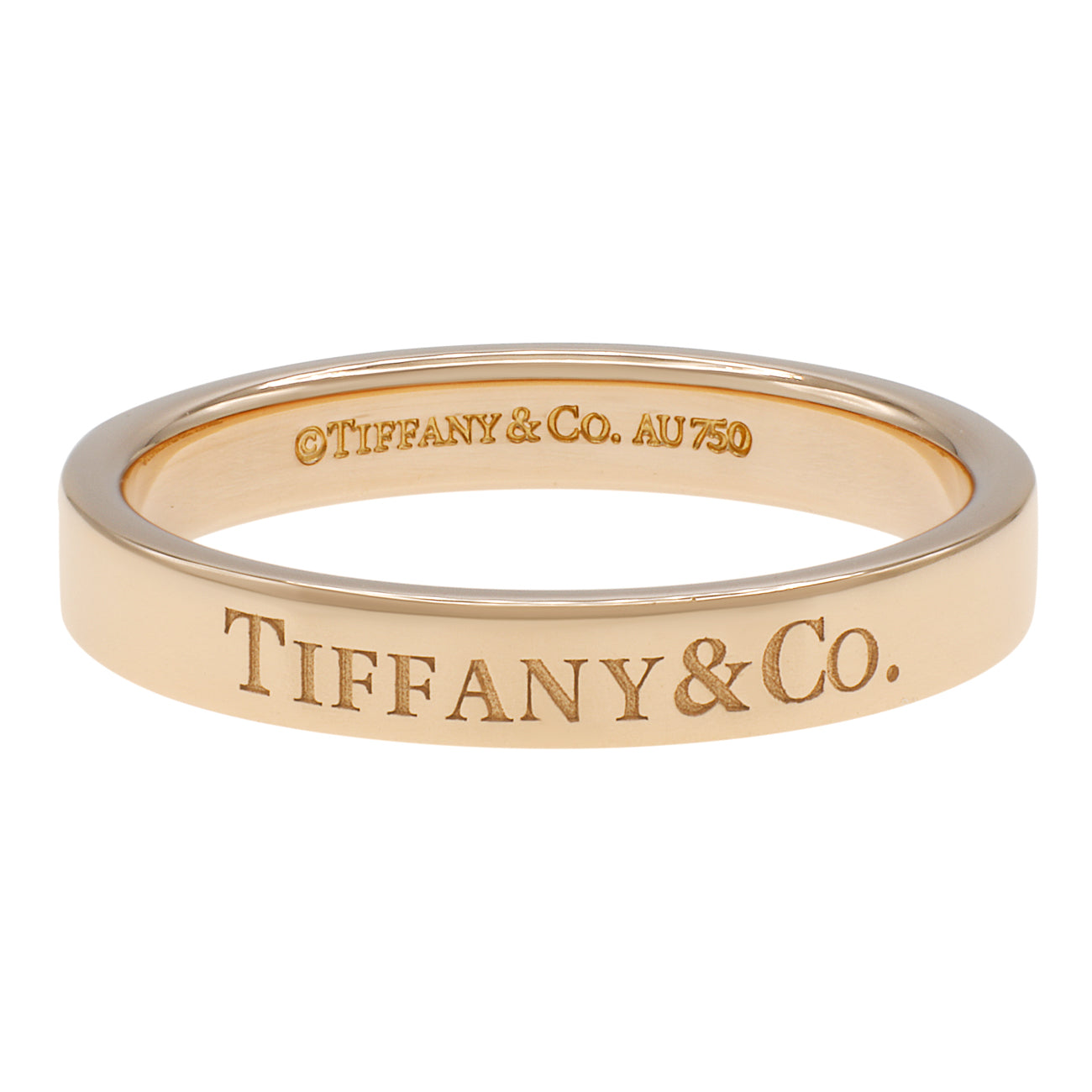 Exclusive Tiffany & Co. 18K Rose Gold Band Ring — Front View