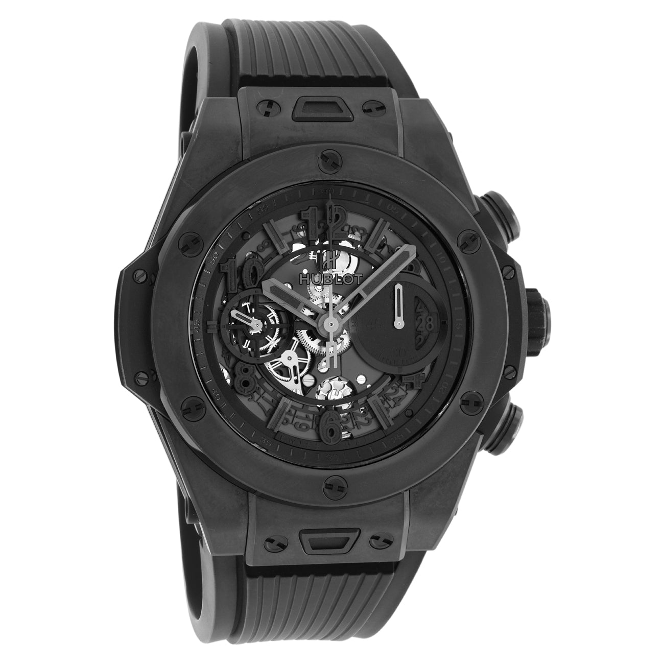 Exclusive Hublot Ceramic Big Bang Unico All Black 411.CI.1110.RX — Front View