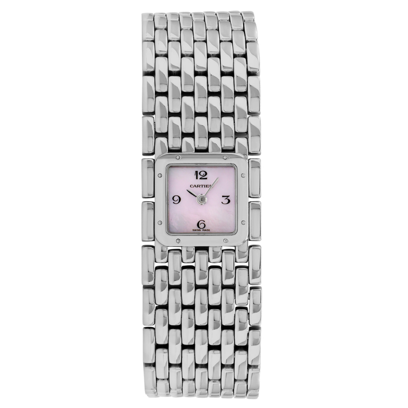 Exclusive Cartier Stainless Steel Panthere Ruban 2420 — Front View