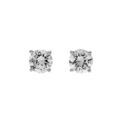 Exclusive 18K White Gold 0.42 Carat Diamond Earrings — Front View