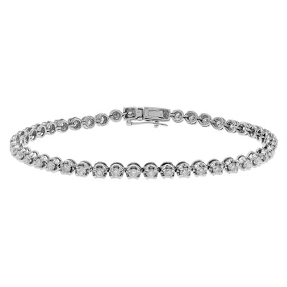 Exclusive 14K White Gold 2.04 Carat Tennis Bracelet — Front View