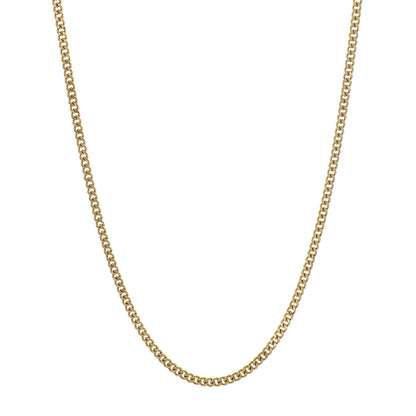 Exclusive 18K Yellow Gold Curb Link Chain — Front View