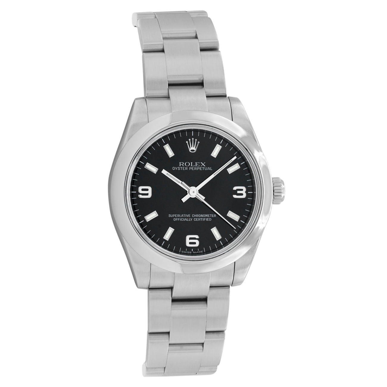 Exclusive Rolex Stainless Steel Oyster Perpetual 31 177200 — Front View