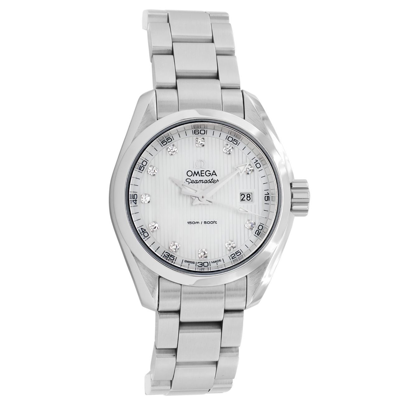 Exclusive Omega Stainless Steel Seamaster Aqua Terra 150M Quartz 231.10.30.60.55.001 — Front View