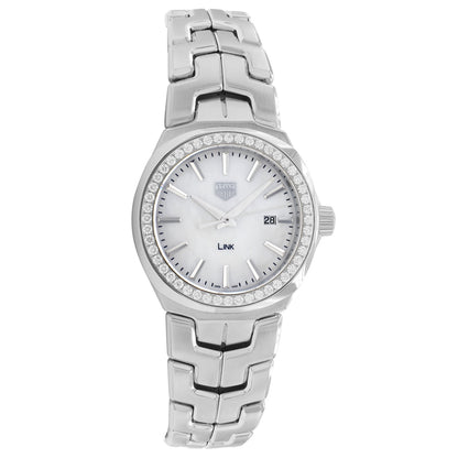 Exclusive Tag Heuer Stainless Steel Diamond Link Quartz WBC1314.BA0600 — Front View