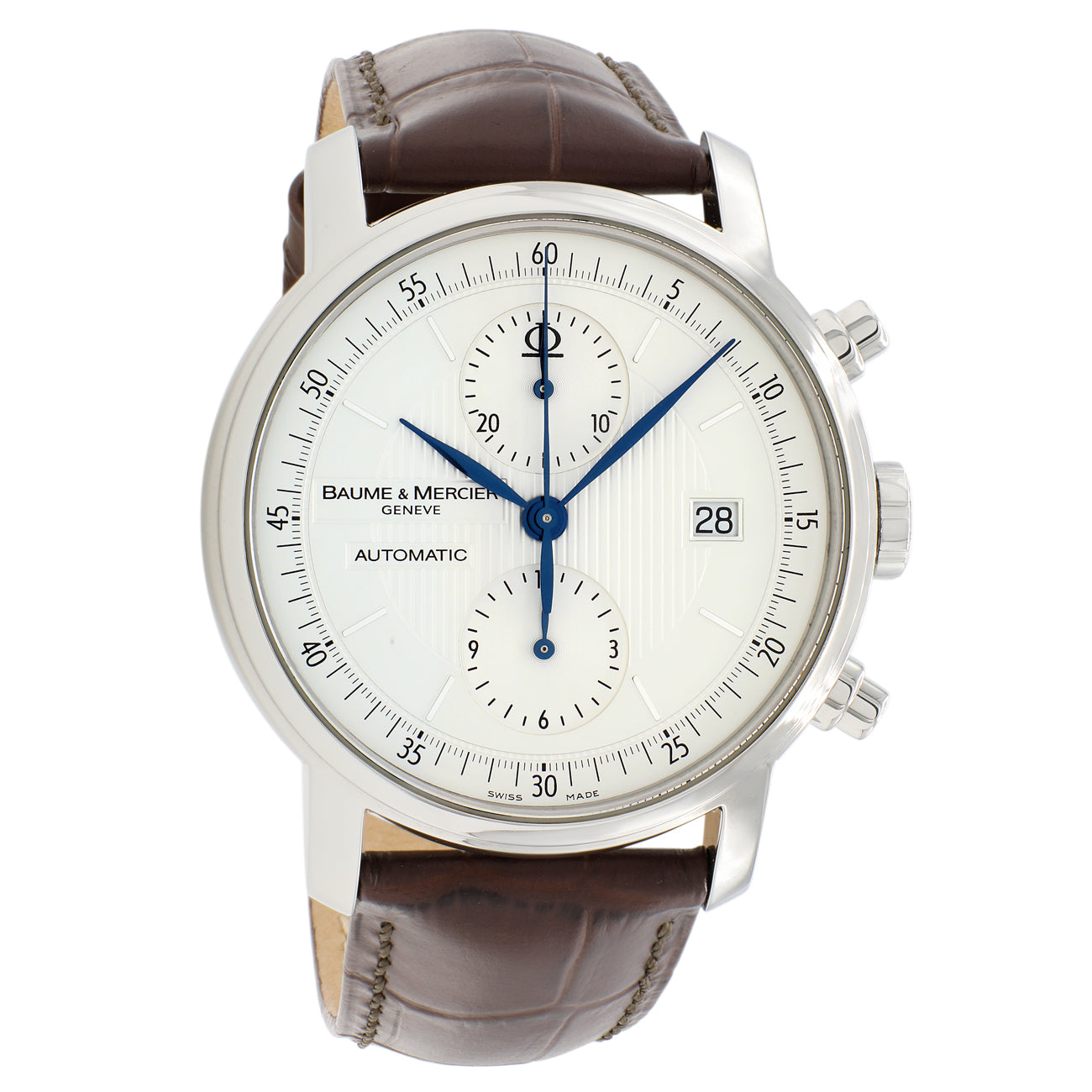 Exclusive Baume & Mercier Stainless Steel Classima Executives XL M0A08692 — Front View