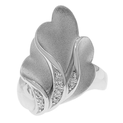 Exclusive Platinum 0.06 Carat Diamond Ring — 4 — Front View