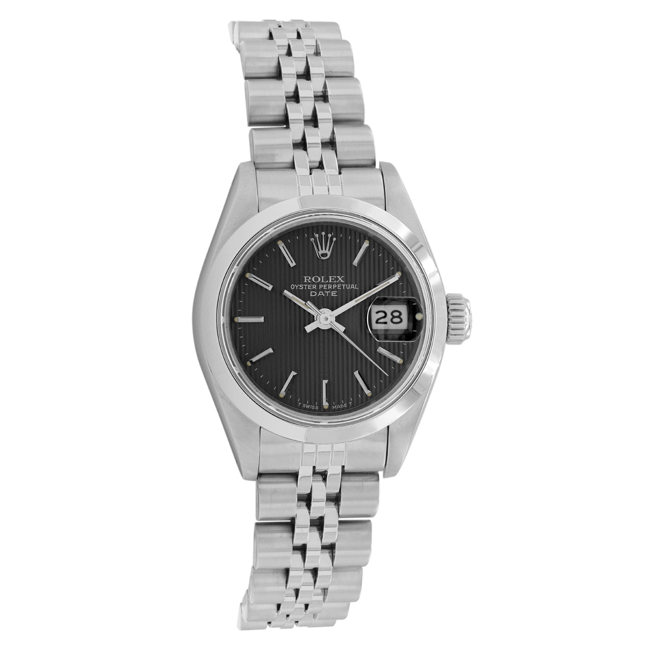 Exclusive Rolex Stainless Steel Oyster Perpetual Date 69160 — Front View