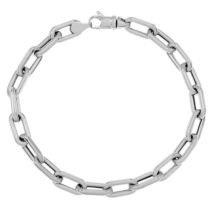 Exclusive 14K White Gold Link  Bracelet — Front View