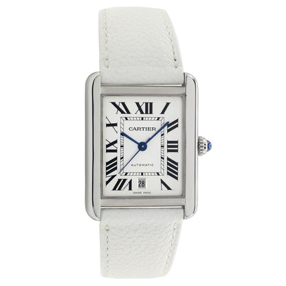 Exclusive Cartier Stainless Steel Tank Solo XL Automatic W5200027 — Front View