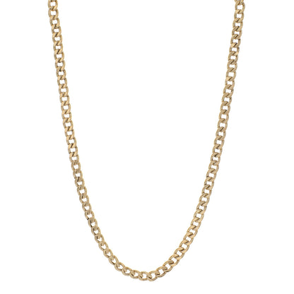 Exclusive 18K Yellow Gold Curb Link Chain Necklace — Front View