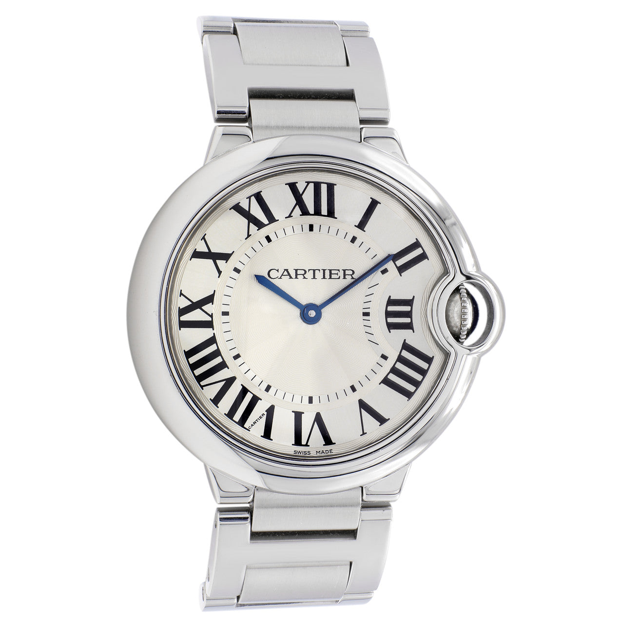 Exclusive Cartier Stainless Steel Ballon Bleu 36mm Quartz W69011Z4 — Front View