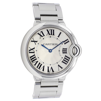 Exclusive Cartier Stainless Steel Ballon Bleu 36mm Quartz W69011Z4 — Front View