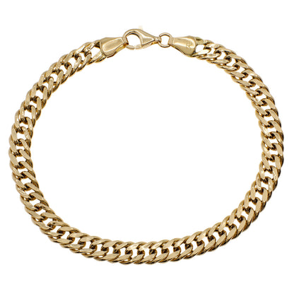 Exclusive 18K Yellow Gold Curb Link Bracelet — Front View