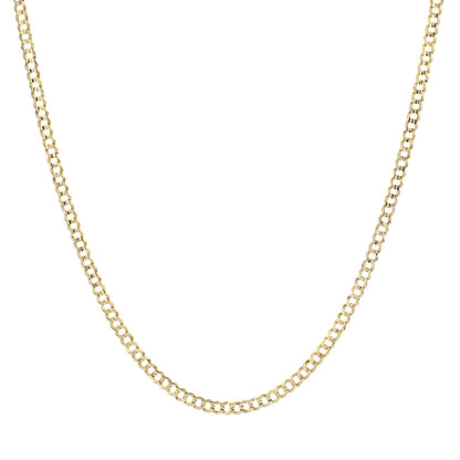 Exclusive 10K Yellow Gold Curb Link Chain   Necklace — Front View