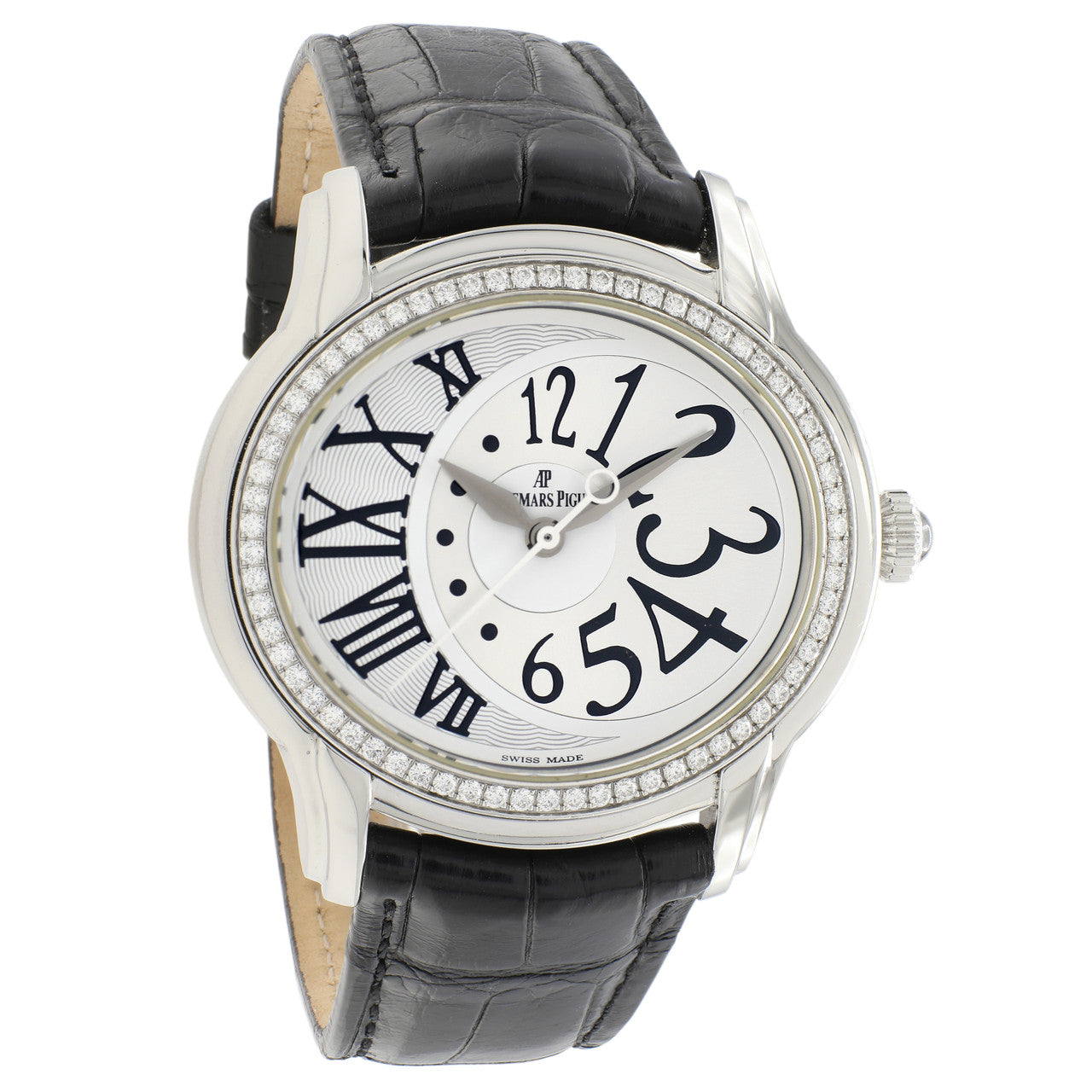 Exclusive Audemars Piguet Stainless Steel Diamond Millenary Ladies 77301ST — Front View