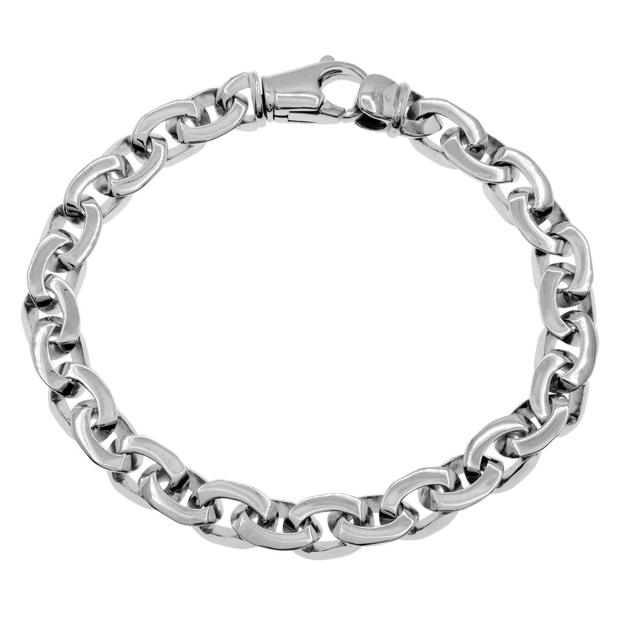 Exclusive 14K White Gold Link Bracelet — Front View