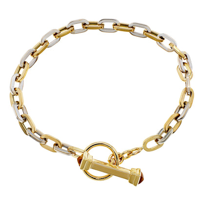 Exclusive 18K Yellow & White Gold Citrine Toggle Bracelet — Front View